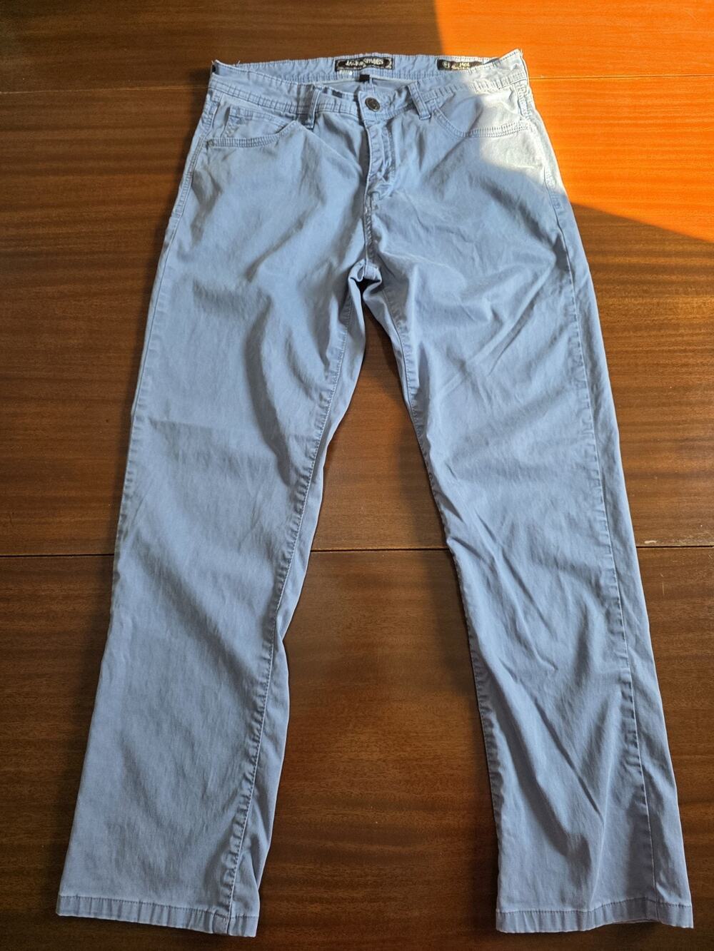 Jack of Spades Jeans Straight Leg Men’s Pants Size 33×34 Light Blue